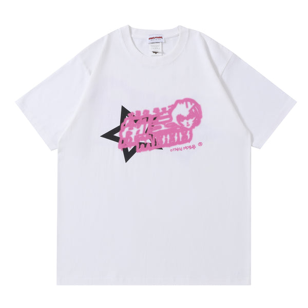 OTAKU MOBB - “ Pink Graffiti ” Logo T-shirt
