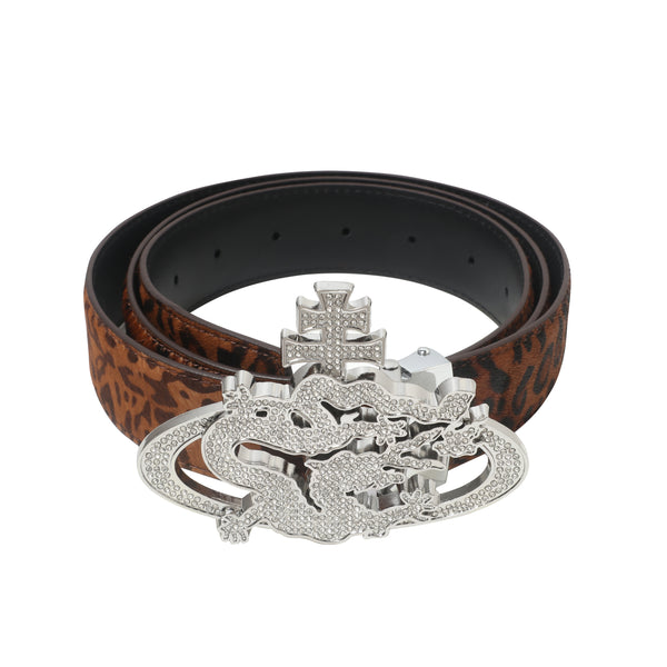 ozma x DragonTown - LEOPARD DIAMANTE BELT 070