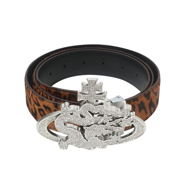ozma x DragonTown - LEOPARD DIAMANTE BELT 073