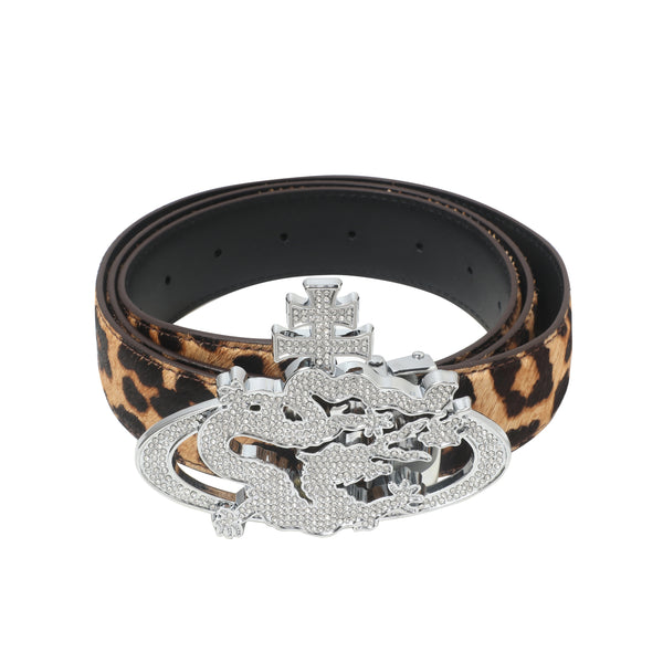 ozma x DragonTown - LEOPARD DIAMANTE BELT 075