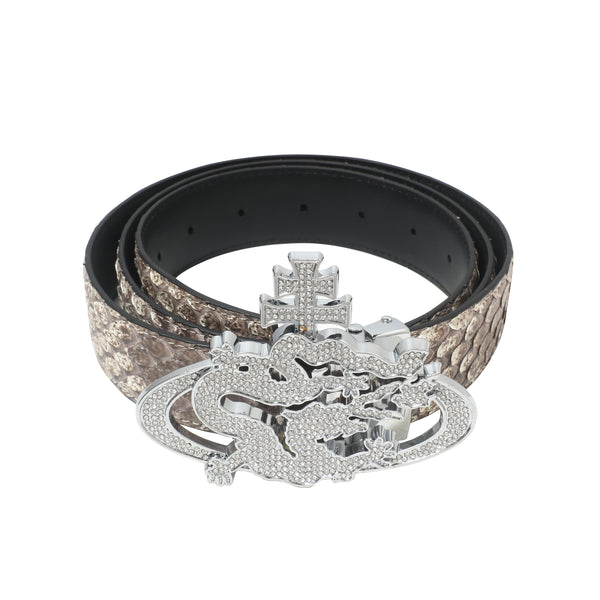 ozma x DragonTown - PYTHON DIAMANTE BELT 080