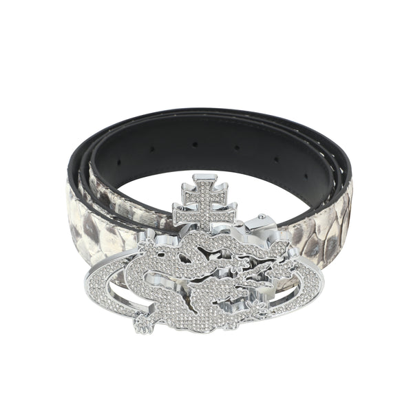 ozma x DragonTown - PYTHON DIAMANTE BELT 090