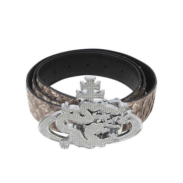 ozma x DragonTown - PYTHON DIAMANTE BELT 100