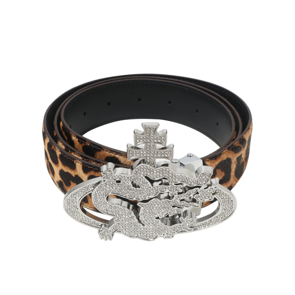 ozma x DragonTown - LEOPARD DIAMANTE BELT 104