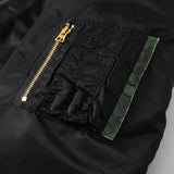 "DragonTown" - Security Bomber Jacket (Alpha MA-1 modified) (Black)