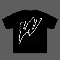 "W" 3M Reflective Wildstyle Records T-shirt (Black)