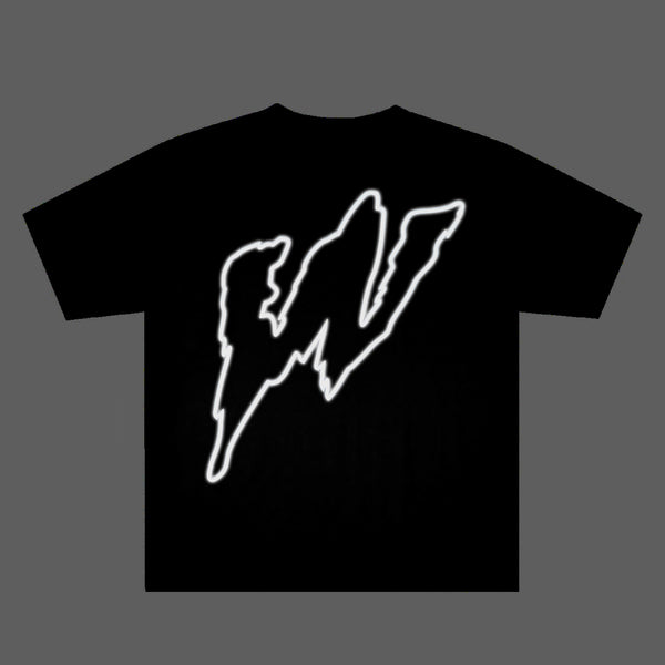 "W" 3M Reflective Wildstyle Records T-shirt (Black)