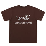 "DragonTown" - D.T/eryx  T-Shirt - Brown (Summer '26)