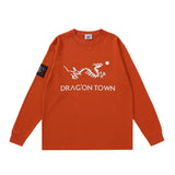 "DragonTown" - D.T/eryx  Long Sleeve - Orange