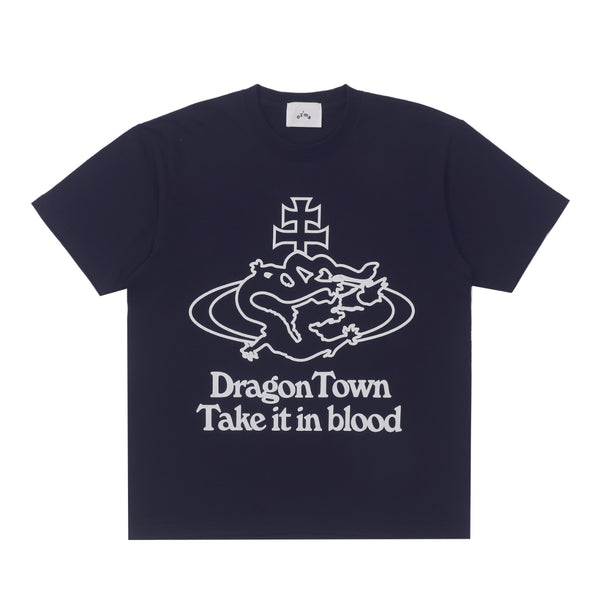 ozma x DragonTown - TAKE IT IN BLOOD T-shirt (Navy)