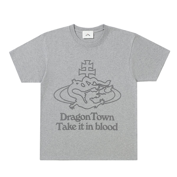 ozma x DragonTown - TAKE IT IN BLOOD T-shirt (Grey)